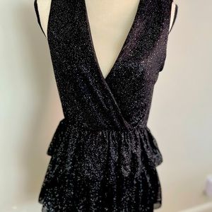 Koton Black Glittery Party Dress